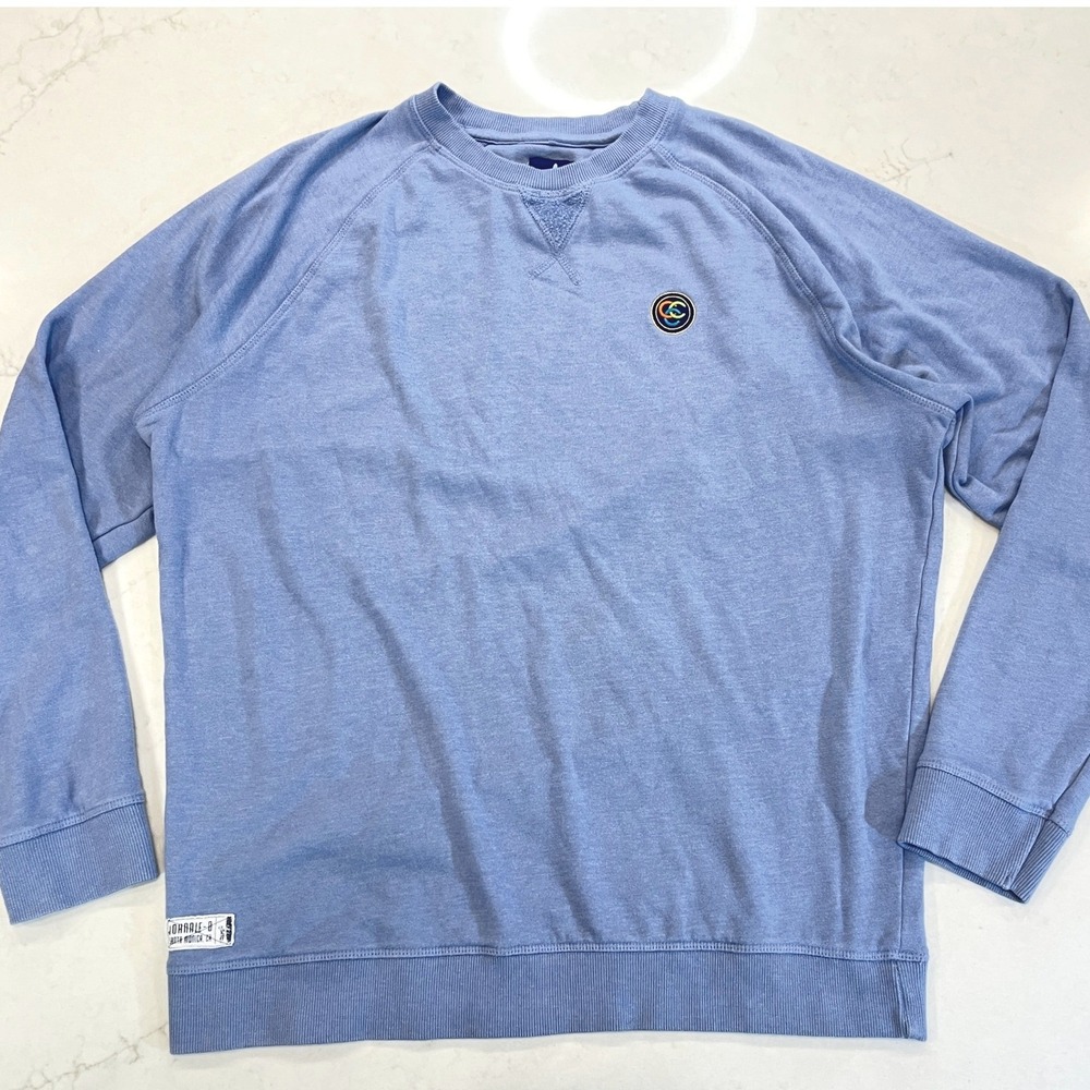 Johnnie‎ O Pullover Pamlico Crew Neck Sweatshirt Mens L Periwinkle Embroidered